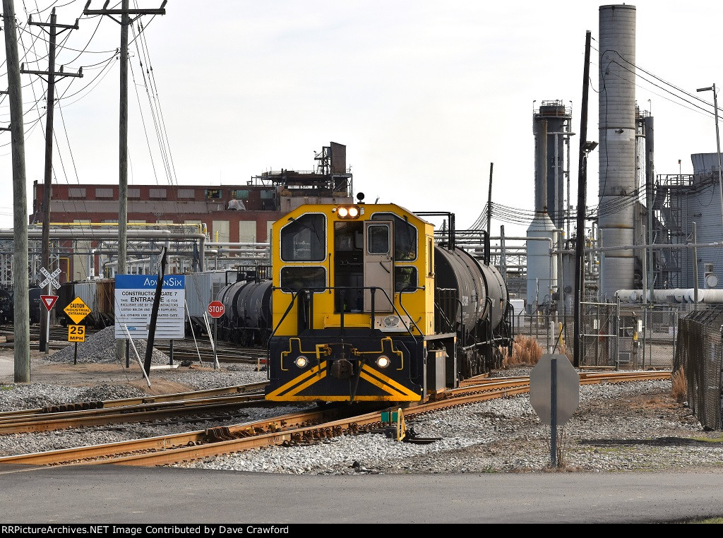 Switcher Moving the Tank Cars